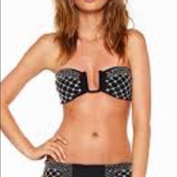 NWT BeachRiot jeweled strapless bandeau bikini top - Picture 2 of 6